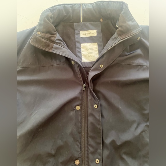 Calvin Klein Mens Medium Black Polyester Jacket Zip Up Double Lined - Picture 2 of 7